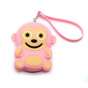 粉色猴子零錢(qián)包_硅膠包定制